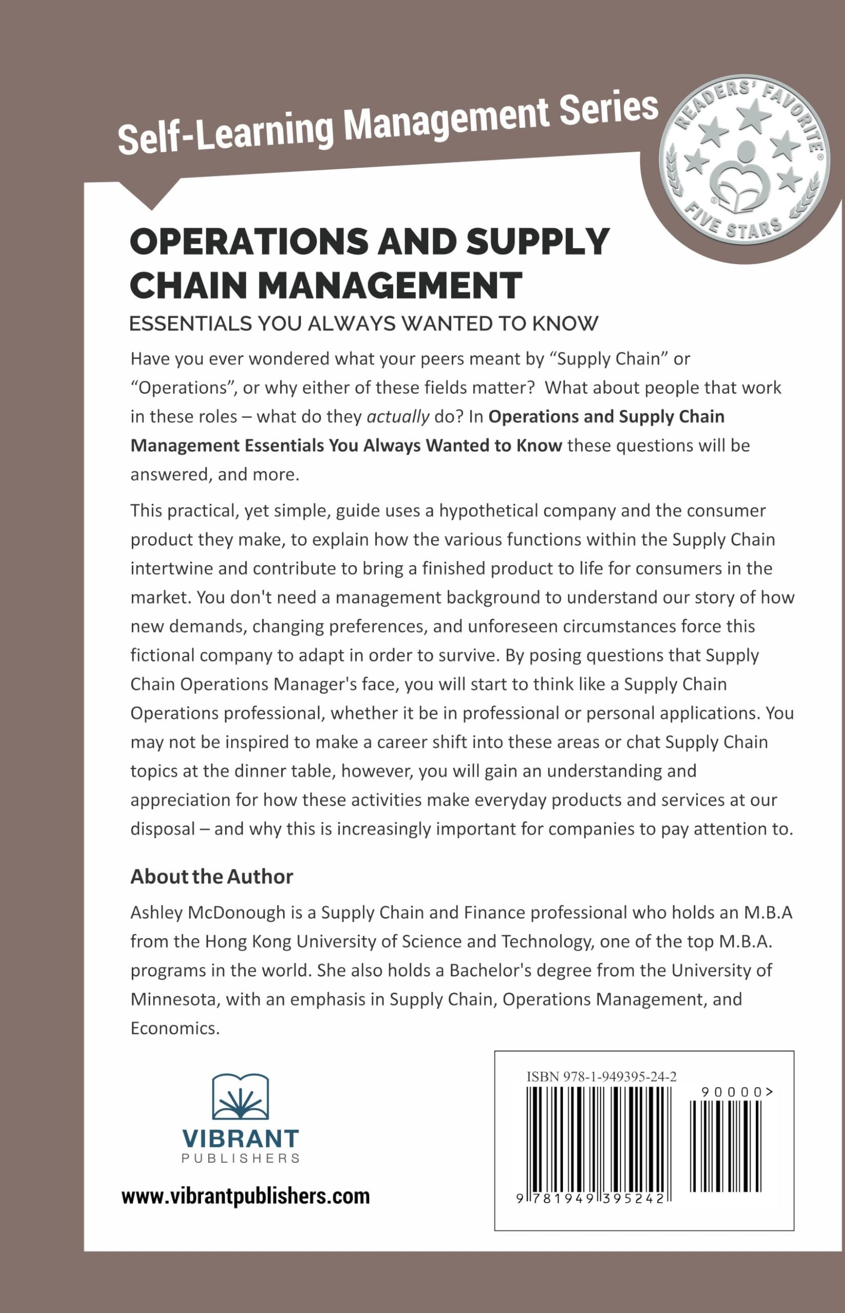 Operations and Supply Chain Management Essentials You Always Wanted to Know (Self-Learning Management Series)