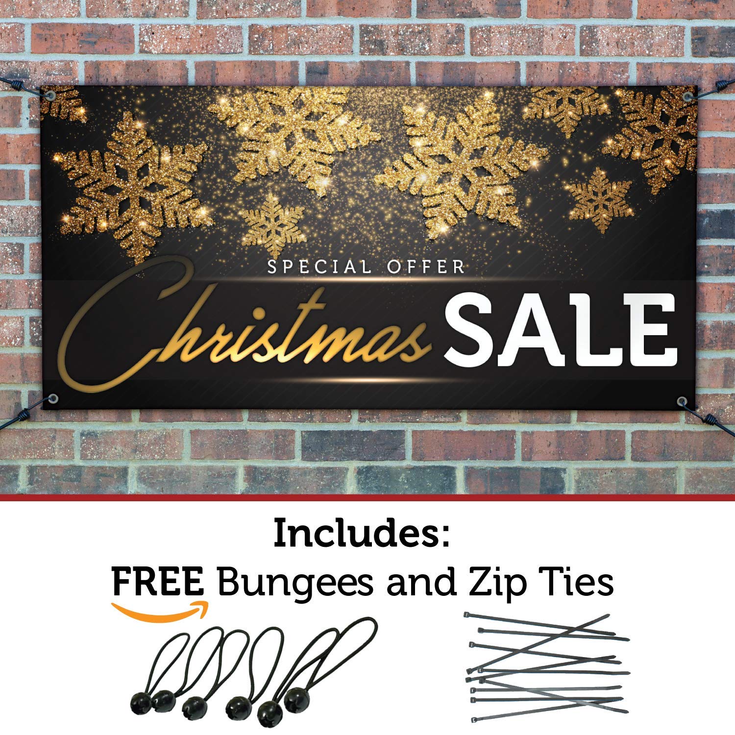 Amazon Com Half Price Banners Christmas Snowflakes Vinyl