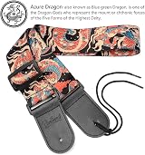 BestSounds Azure Dragon Guitar Strap 2 in 1 Strap Locks Strap Button view 3