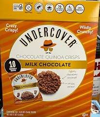 Undercover Chocolate Co Milk Chocolate Quinoa Crisps, 5 OZ