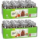 Ball Regular Mouth Pint 16-oz Mason Jar with Lids and Bands (Pack of 24)
