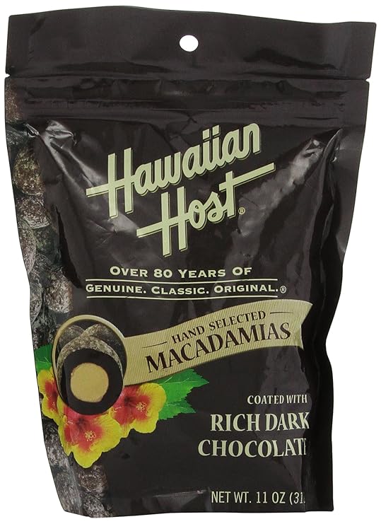 Hawaiian Host MACADAMIA NUTSRich Dark Chocolate Large 11 oz