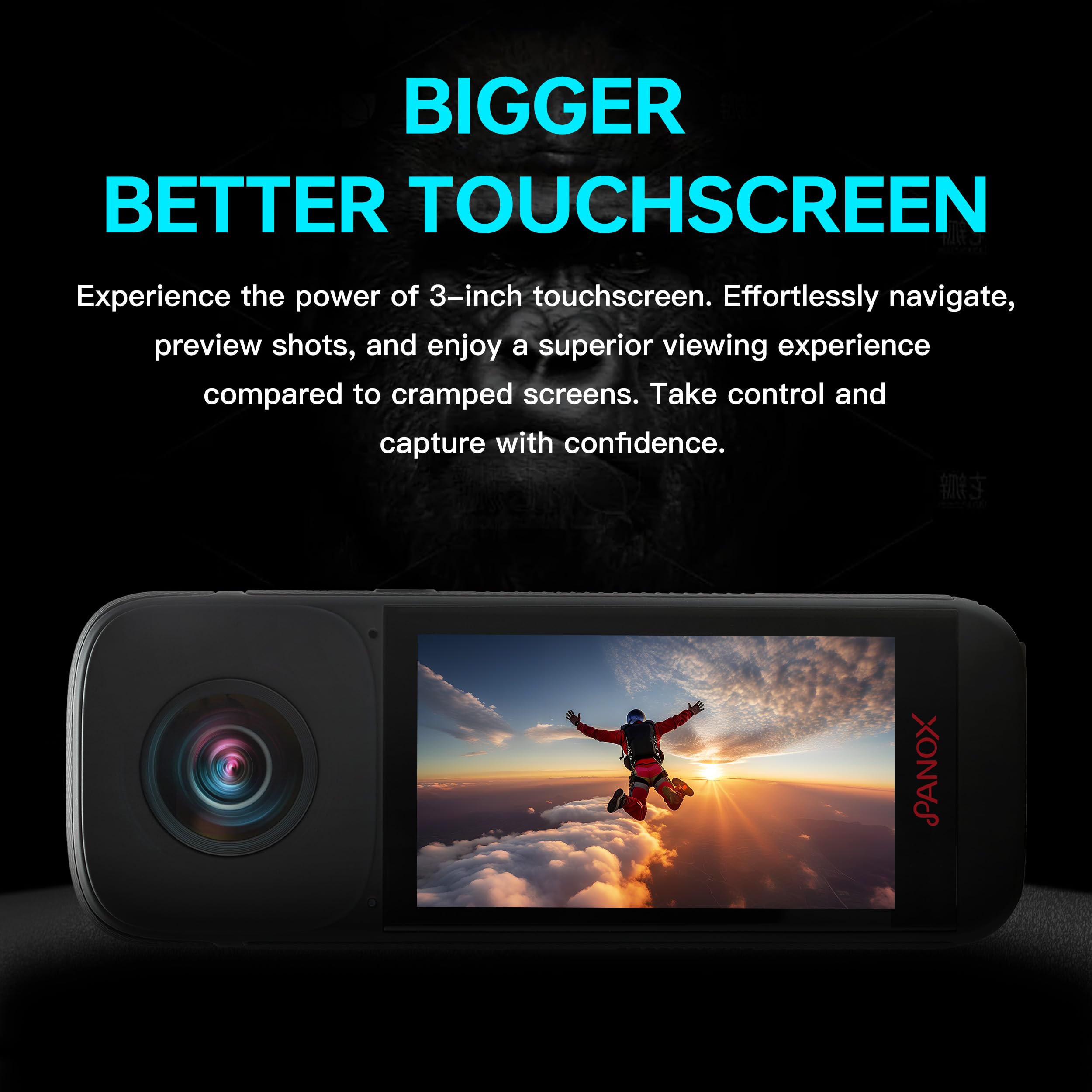 PANOX V2 360 Camera for Motorcycle - 72MP Photo, 5.7K Video, 4K Live 360° Camera, GPS Panorama, Android 10 OS, AI Editing, Stabilization, and Multi-Platform Live Streaming