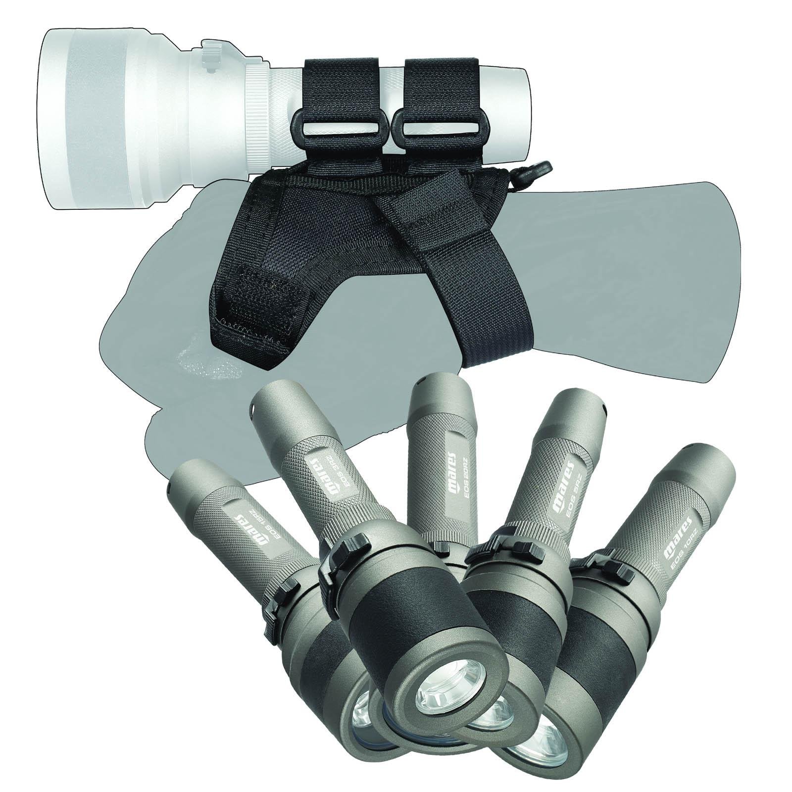 Mares - Just Add Water - Soft Goodman Handle, Hand and Torch Holder - Adjustable Size, Stainless Steel D-Ring, Black