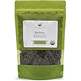 Biokoma Organic Mullein Dried Leaves 50g (1.76oz) in Resealable Moisture Proof Pouch, USDA Certified Organic - Herbal Tea, No Additives, No Preservatives, No GMO, Kosher