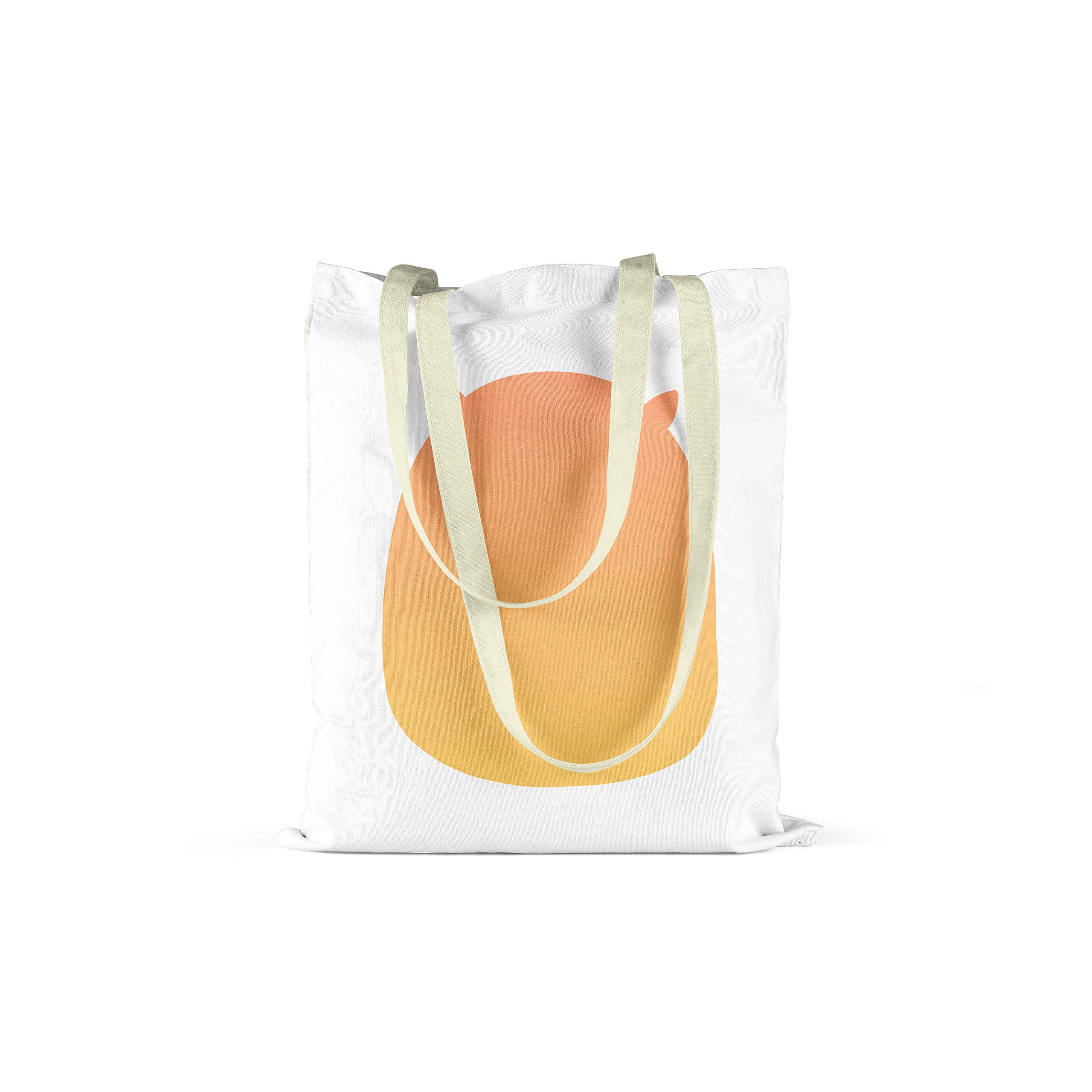 Bonamaison Printed Tote Bag, Reusable Grocery Bag, Shopping Bag, Machine Washable, Foldable, Canvas Cloth Bag with Handles, 48x55 Cm