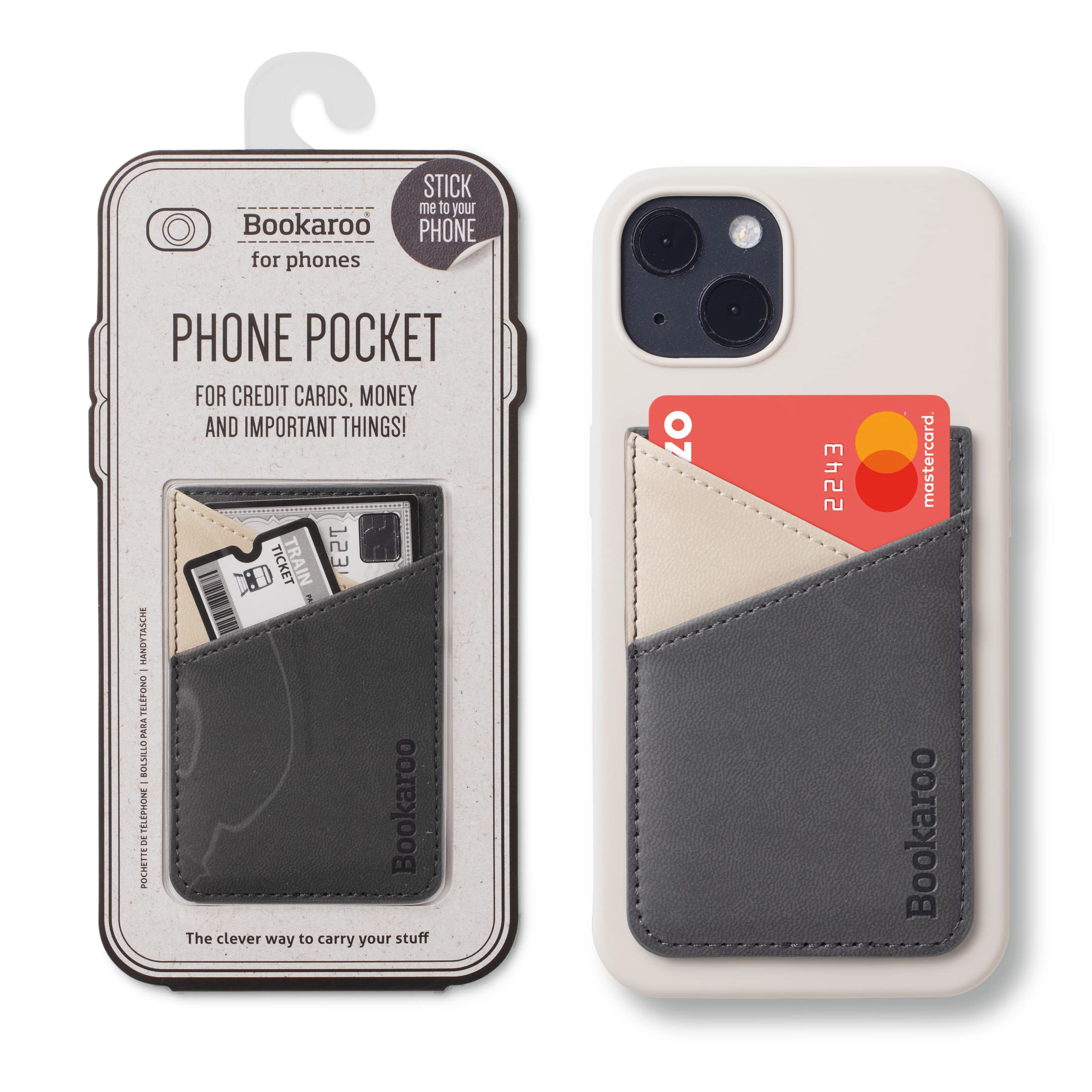 IF Bookaroo Phone Pocket - Charcoal