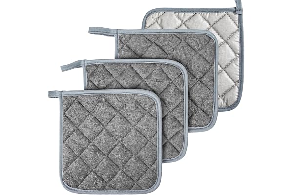 MAQIHAN Pot Holders for Kitchen - 4 PCS Cotton Pot Holder Set Hot Pads for Kitchen and Dining Essentials Decor and Accessorie