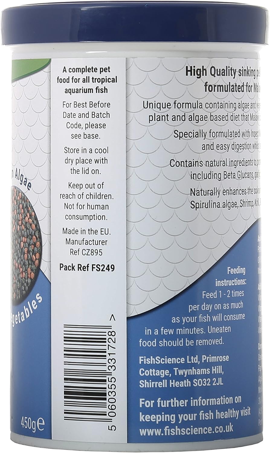 FishScience Malawi Pellets 450g, 450 g (Pack of 1) - Image 4
