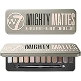 W7 | Mighty Mattes Eyeshadow Palette | 12 Pigmented Colors | Creamy, Long-lasting | Includes Natural Nudes, Grays & Smokey Br