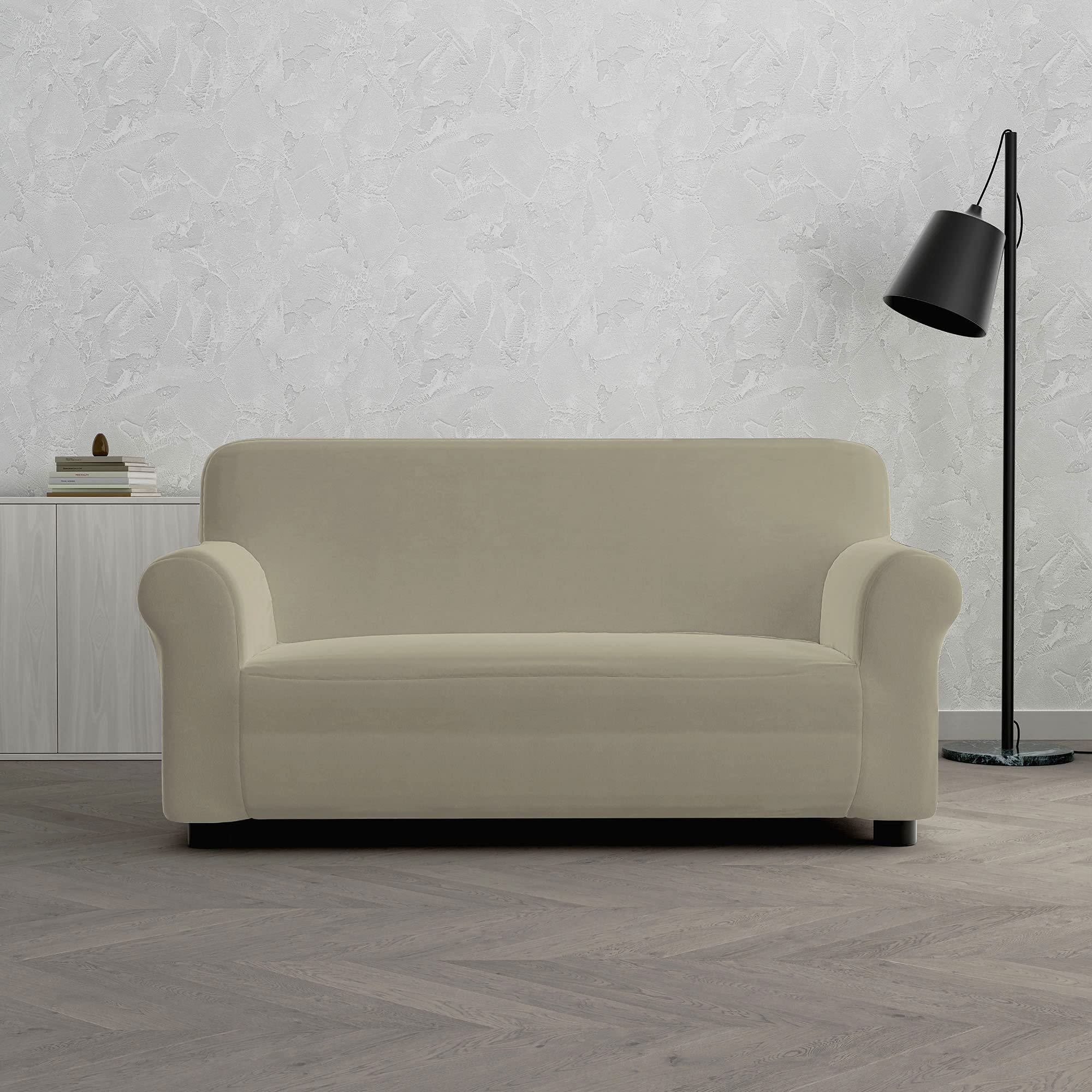 Italian Bed Linen Dahlia elastic sofa cover, Dove gray, 2 PLACES