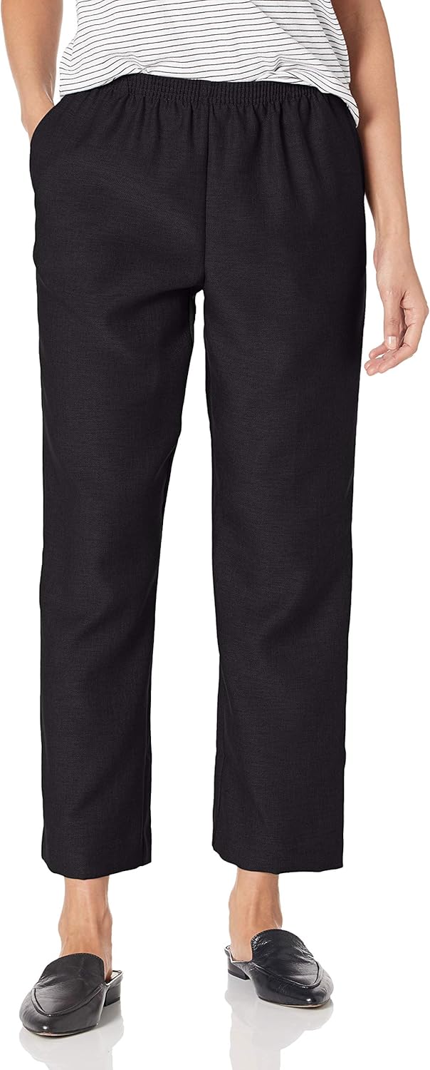 Alfred Dunner All Around Elastic Waist Polyester Short Petite Pants - Pull-On Style at  Women’s Clothing store