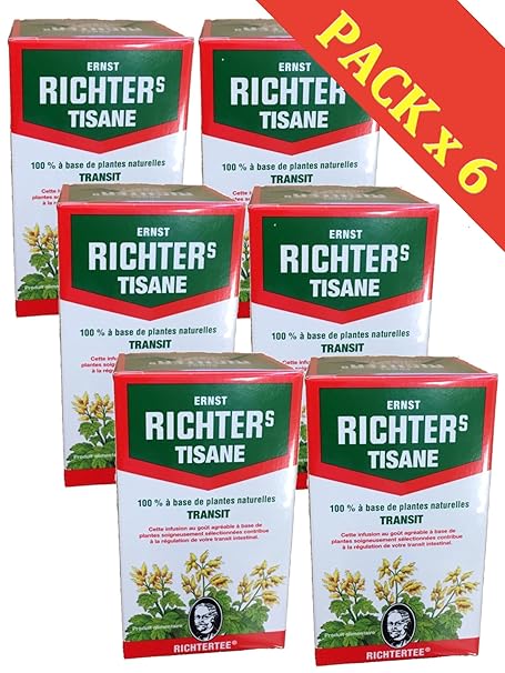 Richtertee Kräutertee, 100 % auf Basis natürlicher Pflanzen, für die Verdauung – 6 Boxen