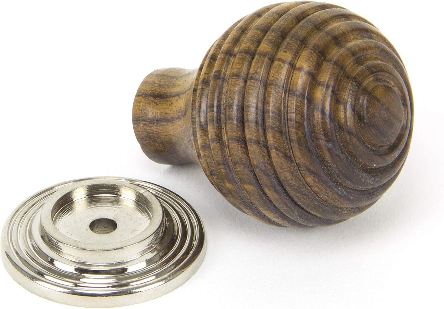 From The Anvil Rosewood and Polished Nickel Beehive Cabinet Knob 35mm 83873 - Image 3