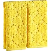 Quera 2 Pack Hand Towels Spring Summer Flower Yellow Sunflower Bathroom Decorative Towels Set for Drying, Cleaning, Cooking, Holiday 13.7'' x 29.5''