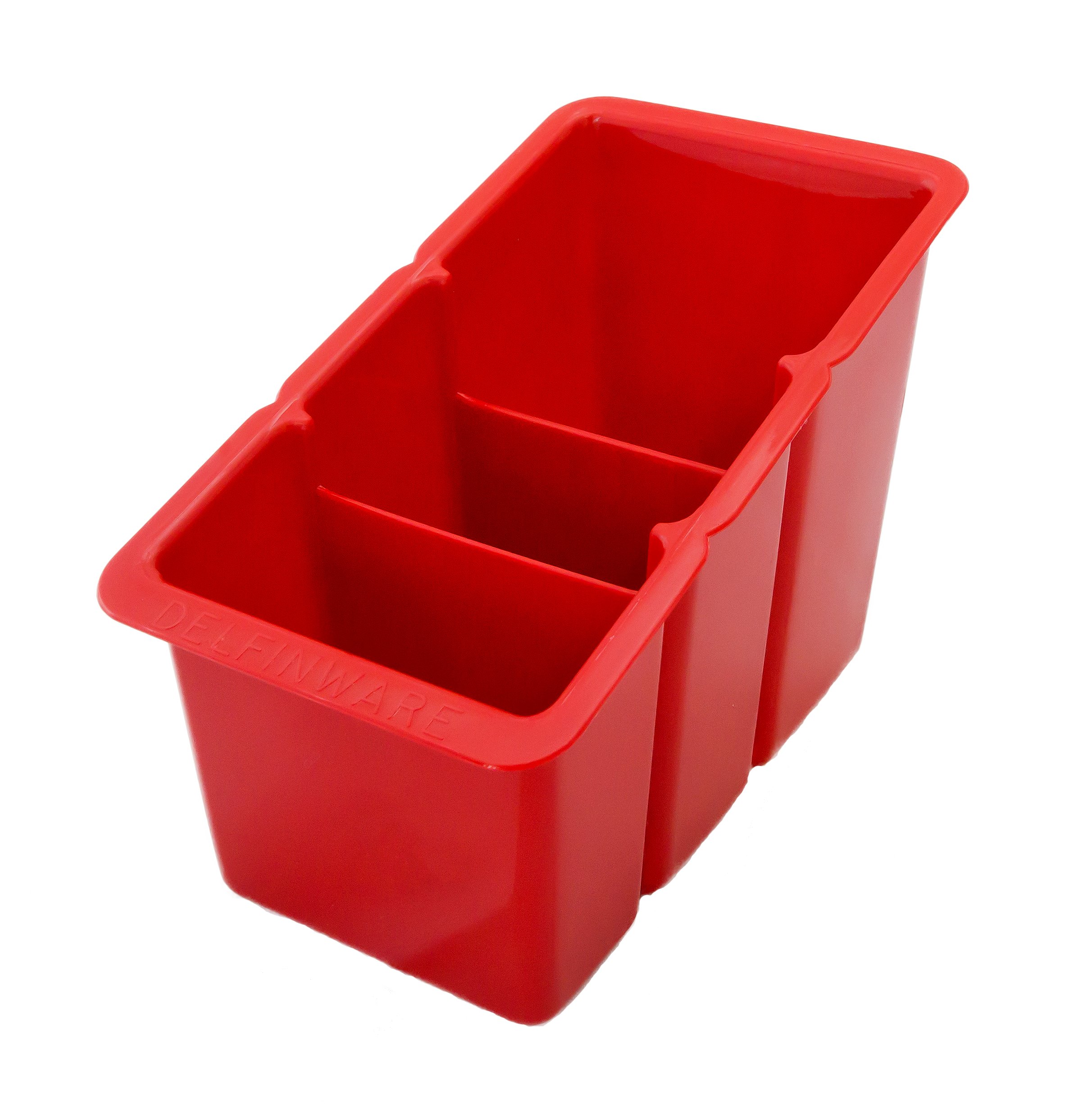Delfinware 2500 RD Plastic Cutlery Box, Red, 19 x 10.5 x 13 cm