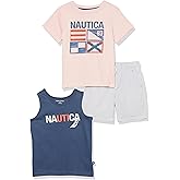 Nautica boys 3 Pieces Tee, Tank and Woven Short Set
