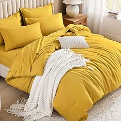 Litanika Comforter King Size Set Mustard Yellow - 7