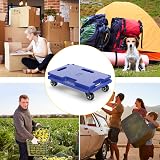 SOLEJAZZ 2 Pack Mobile Dolly 440 LBS Capacity 4-Wheel Furniture Cart Blue view 8