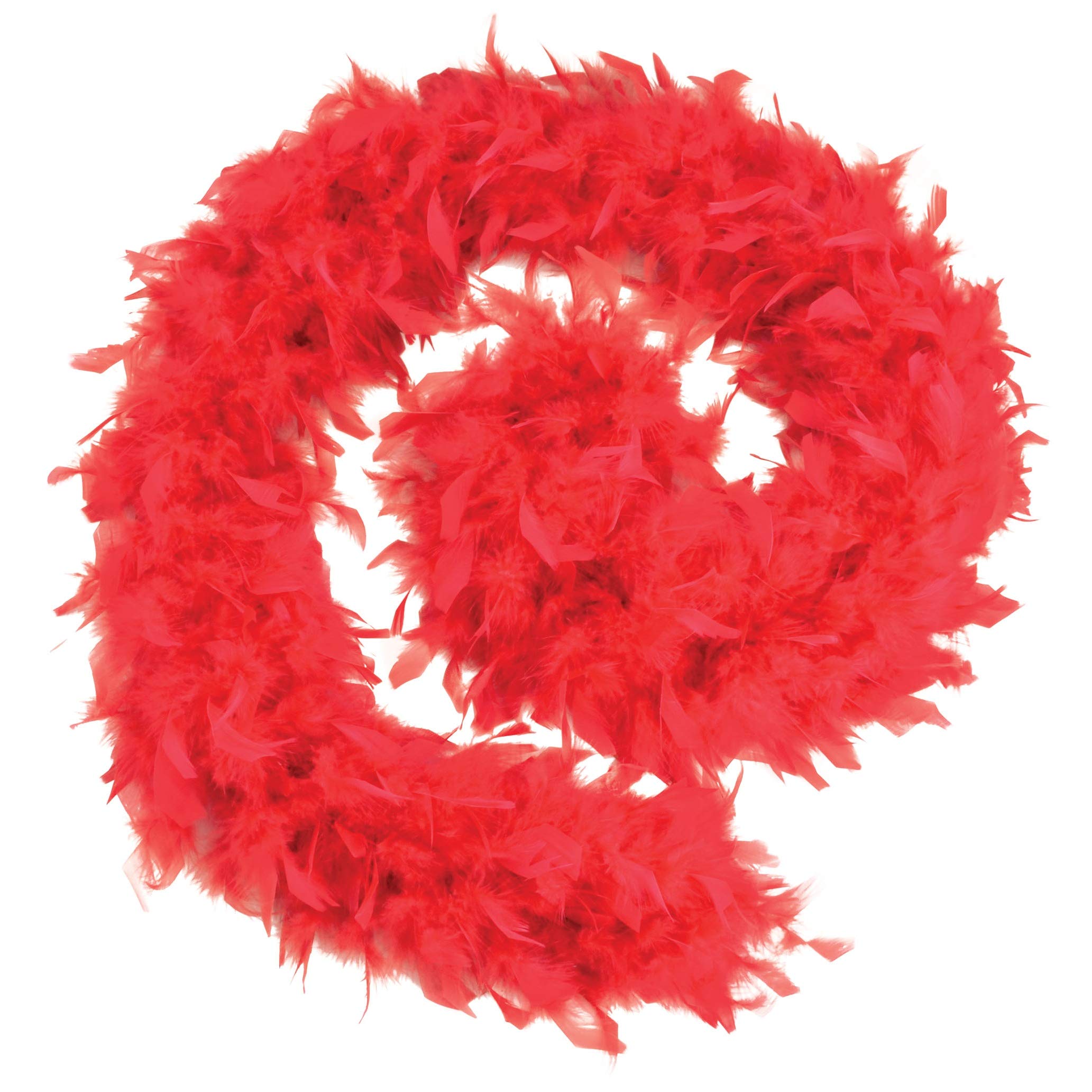 Red Feather Boa, (80 grams) Pack of 1 - Stunning Accessory, Perfect for Parties, Weddings, Carnival, Fashion, Costume Events, & More Halloween