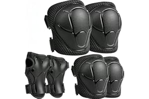 DARME Kids Protective Gear Set, Knee and Elbow Pads with Wrist Guards for Ages 3-8 Year Toddler, 3 in 1 Enhanced Material Protective for Skating Cycling Bike Roller Scooter, Includes Organizer Bag