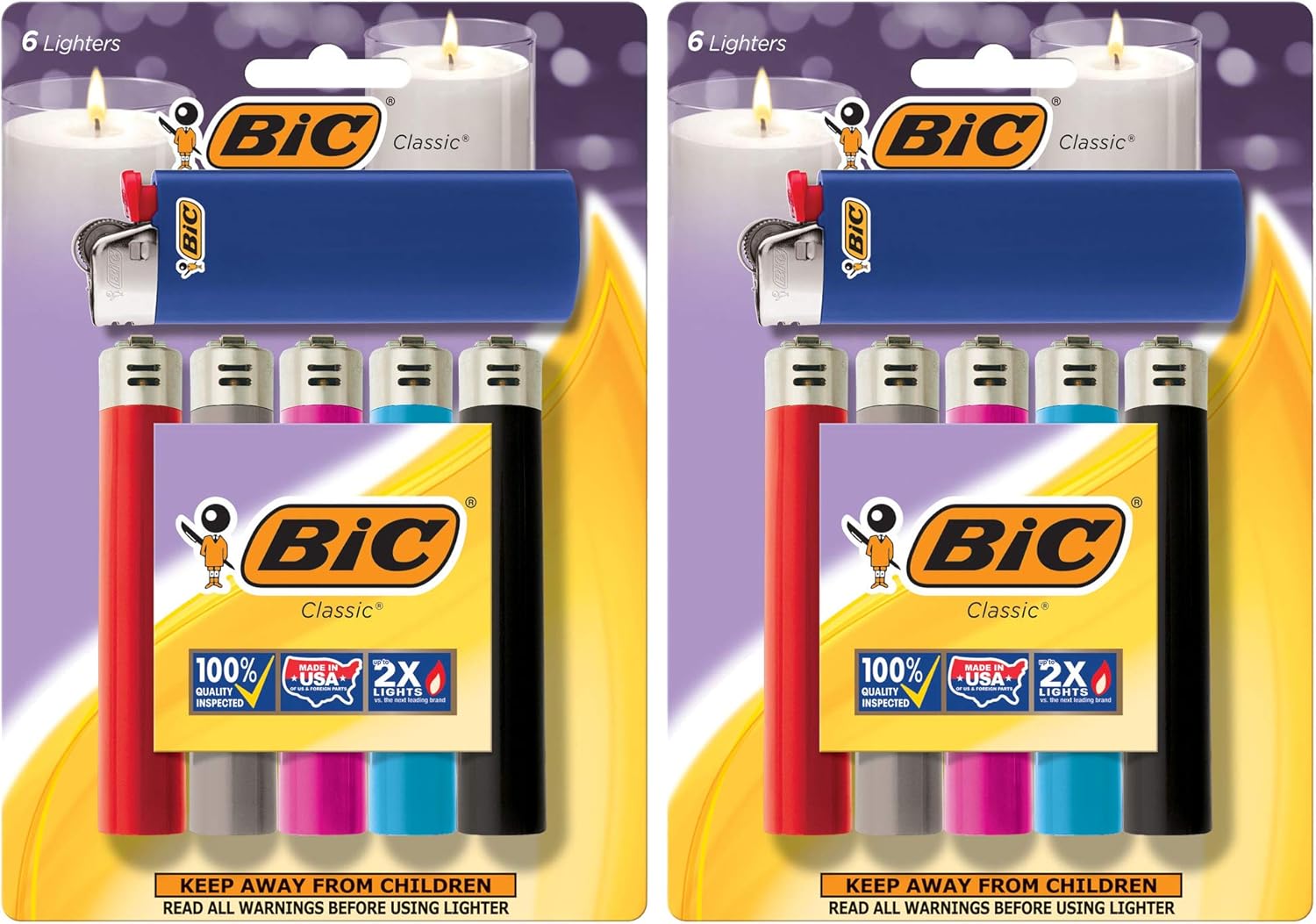 BIC Lighter Classic, Full Size 12 Pieces, Bulk Packaging: Health & Personal Care