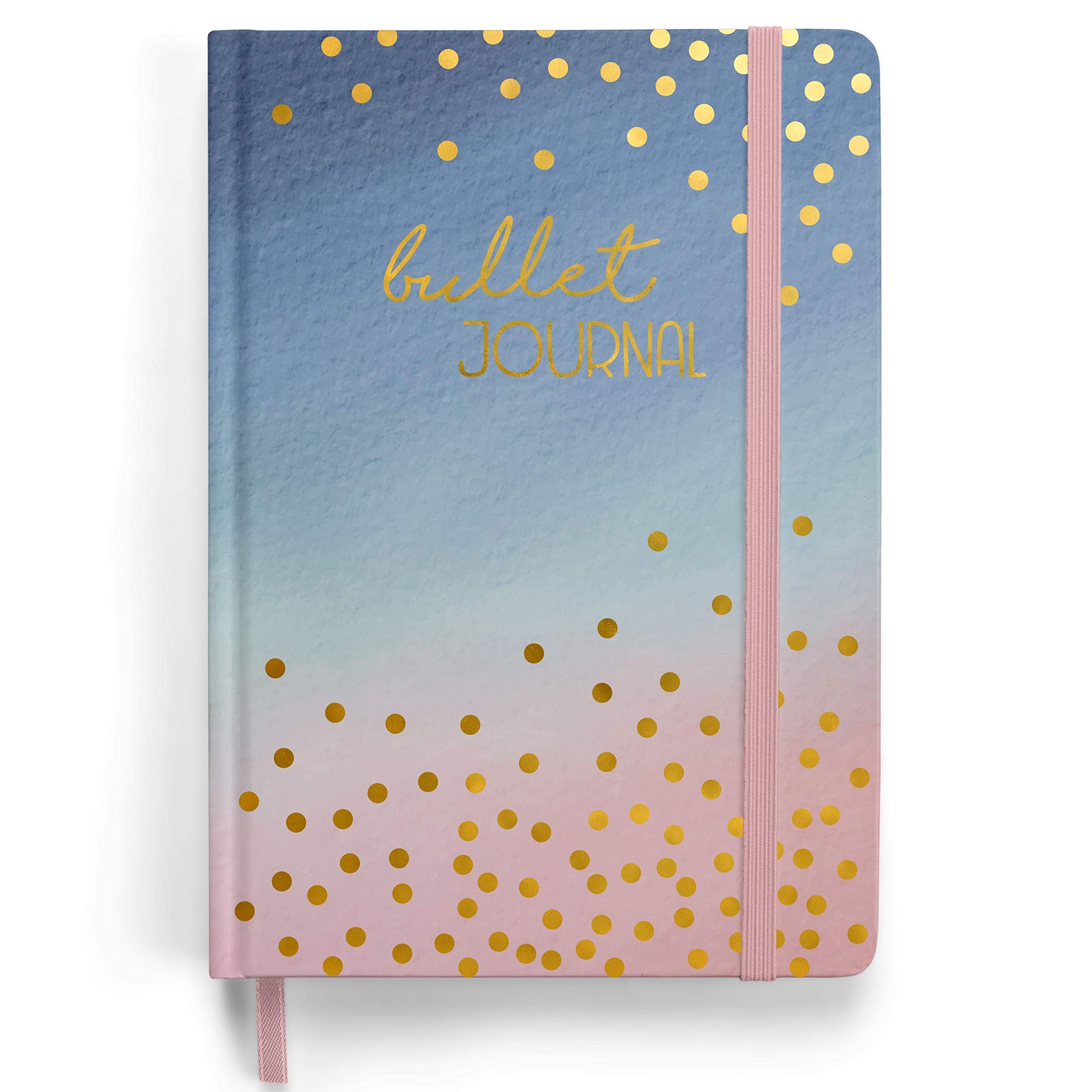 Papierdrachen Premium Bullet Journal Starter Set - (Watercolor) - notebook A5 dotted | 192 pages thick 120g/m² dotted paper | with dotted grid, elastic band, pen holder, triangle pocket, instructions — image 1