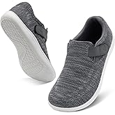 relxfeet Men's Diabetic Walking Shoes Extra Wide Adjustable Slip On Orthopedic Barefoot Zero Drop Sneakers for Swollen Feet