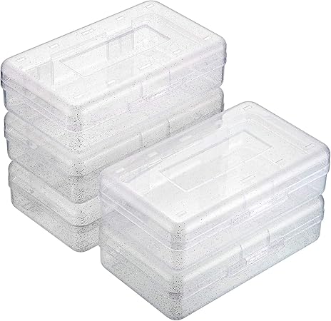 Amazon Sumnacon 多機能 小物収納ケース ペンケース プラスチック 透明 シンプル 大容量 筆箱 クリア収納ケース 工具ケース プラスチックケース 小物 ペン収納 5個セット クリア ペンケース 文房具 オフィス用品
