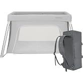Newton Baby Compact Travel Crib &amp; Play Yard, Carry-On Size - Grey | Compact Travel Crib, Carry-On Size, Foldable, Backpack Straps, Breathable &amp; Washable Mattress, Play Yard, Portable Playpen