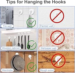 Adhesive Hooks Hanging Ceiling & Wall: Heavy Duty