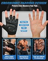 COFIT Ventilated Workout Gloves Curved Open Back Lightweight Black M view 4