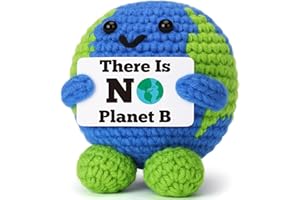 YUEYUQIU Earth Day Gifts for Women Men, There is No Planet B Handmade Crochet Earth Decor, Environmental Science Teacher Presents, Save The Planet Inspirational Gift, Eco Friendly Classroom Decor