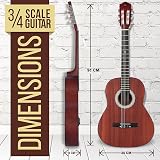 Pyle Acoustic Guitar Junior Set 91 cm Nylon Strings 3/4 Sapele For Beginners view 5