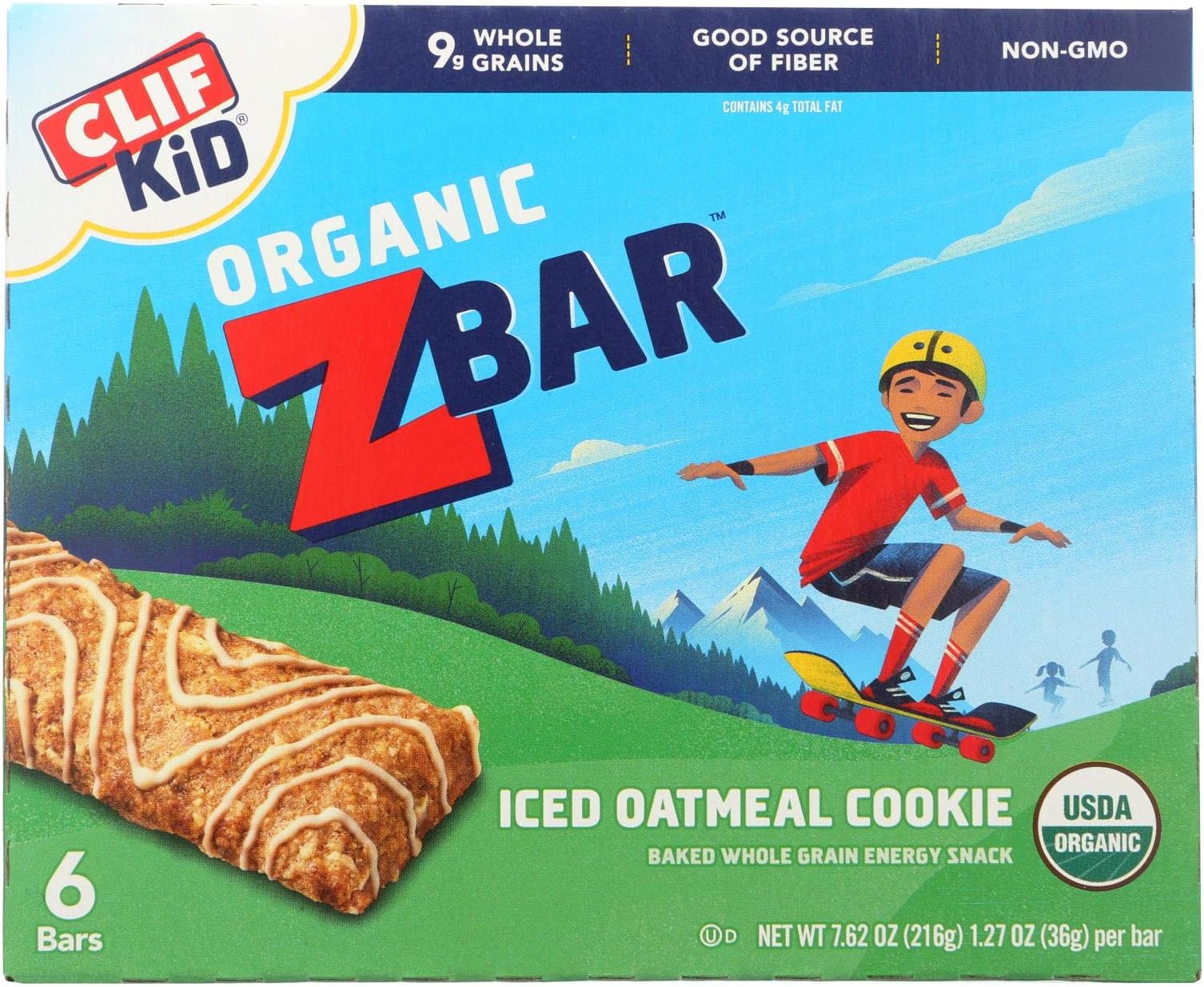 CLIF KID ZBAR, ZBAR, OG2, ICED OATMEAL CKY, Pack of 9, Size 7.62 OZ - No Artificial Ingredients Kosher 95%+ Organic