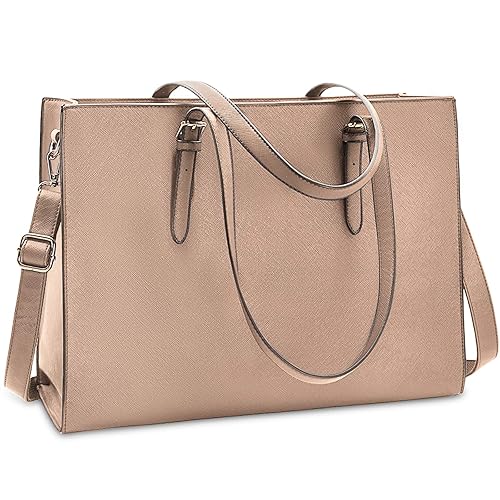 Laptop Bag for Women Waterproof Lightweight Leather Inch Computer Tote  Bag Business Office Briefcase Large Capacity Handbag Shoulder Bag