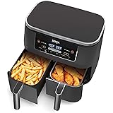 Ninja DZ201 Foodi 6-in-1 2-Basket Air Fryer with DualZone Technology, 8-Quart Capacity, and a Dark Grey Stainless Finish