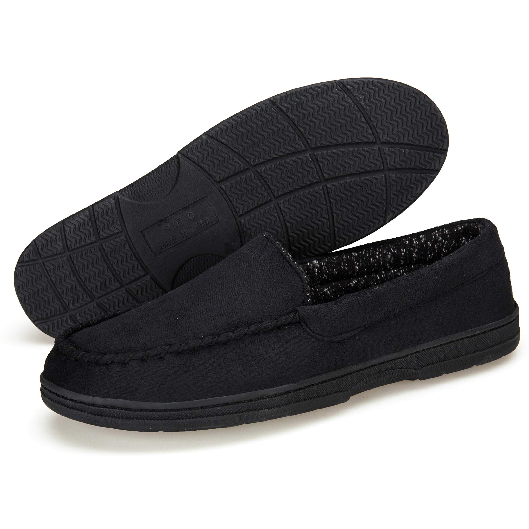 EAST LANDER Men\'s Loafers Suede Leather Slip-On Moccasins Driving Shoes Boat Shoes ELFX001-M1-8