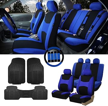 light blue seat covers