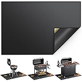 Vewaci Non-Curl 60x40 inch Under Grill Mats for Outdoor Grill, Indoor Fire Pit Hearth Rugs for Fireplace, Double-Sided Fireproof, Oilproof & Waterproof BBQ Grill Mat, Easy to Clean,for Deck/Patio/Lawn