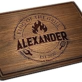 Personalized Christmas Gifts, Custom Engraved Wood Bbq Cutting Board for Men - Unique Gift Idea for Dad, Grandpa, Husband, Him - Fathers Day Gift - Personalized Grilling and Barbecue Tool For Men