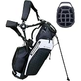 Smartway Golf Bags 14 Way, Lightweight Carry Golf Stand Bag 10-Pocket | Golf Club Carry Bag for Men and Women with Cooler Pocket and Rain Cover, Ergonomic Padded Straps