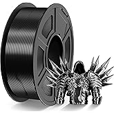 TECBEARS Silk Filament 1.75, Shiny Silk PLA Filament, 3D Printer Filament with Smooth Silky Surface, Dimensional Accuracy +/- 0.02mm, Fit Most FDM 3D Printers, Silk Black 1KG