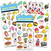 Butts on Things Sticker Pack for Kids Bundle | Funny Stickers Party Favors with 8 Butts on Things Sticker Sheets | Butts on Things Party Supplies Set for Boys, Girls