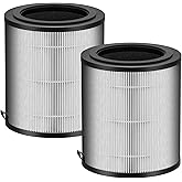 JF100 Replacement Filter Compatible with JF100 Air Purifier, 3-in-1 True HEPA and Activated Carbon Filters, 2 Pack