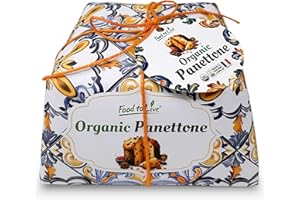 Food to Live Organic Italian Panettone, Pack of 1 - Authentic Artisan-Made, Traditional Cake with Raisins and Candied Orange Peel - 750g (1.65 lb) x1