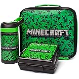 Minecraft Lunch Bag Set Creeper (Lunch Box, Water Bottle, Snack Pot)