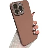 Caseative for iPhone 14 Pro Max Case, Brown | Solid Color Full Camera Lens Protection