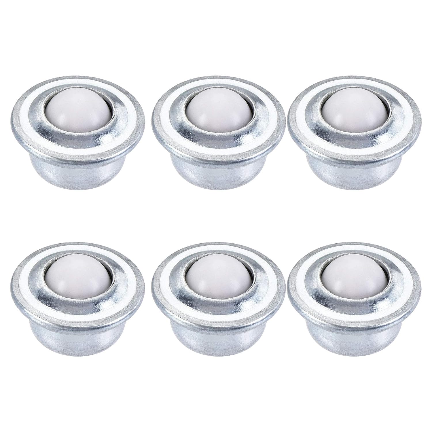 sourcing map Ball Transfer Bearing Unit 12mm 17Lbs Nylon Drop-in Type for Transmission Pack of 6