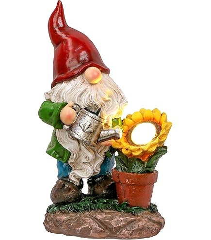 CYnice Estatua De Gnomo De Jardín Para Decoración Al Aire Libre Divertidos Gnomos Sentados En La Estatua De Motocicleta Roja Para Jardin Patio
